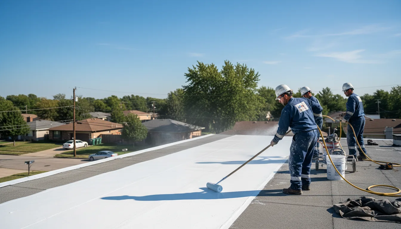 Commercial roof coating in Thrall, TX near me
